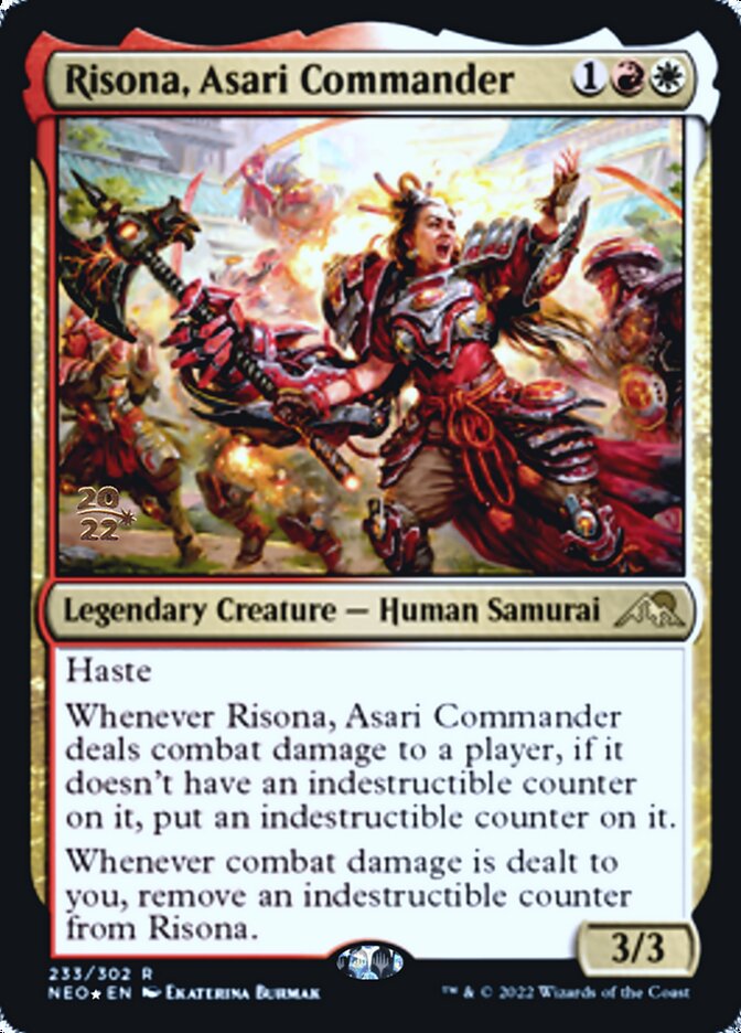 Risona, Asari Commander [Kamigawa: Neon Dynasty Prerelease Promos] | Pegasus Games WI