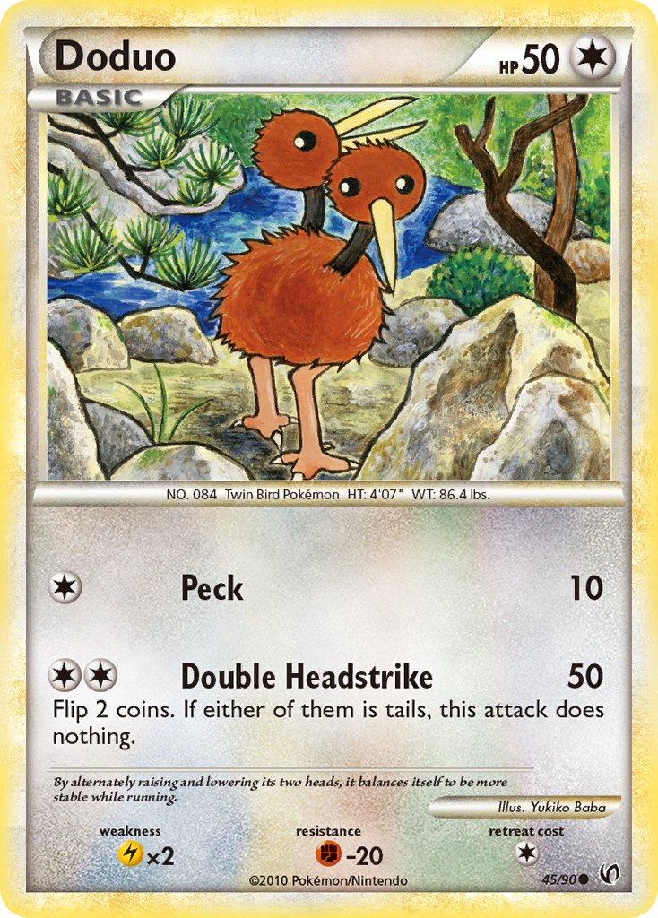 Doduo (45/90) [HeartGold & SoulSilver: Undaunted] | Pegasus Games WI