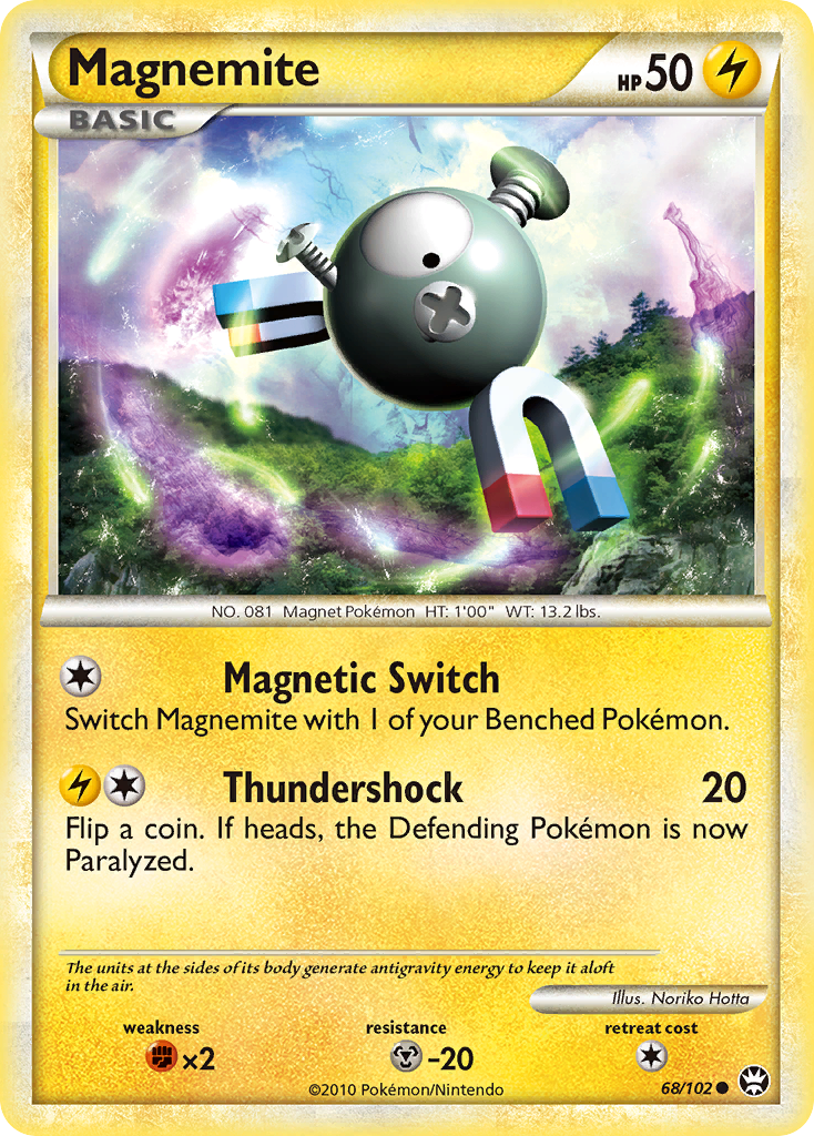 Magnemite (68/102) [HeartGold & SoulSilver: Triumphant] | Pegasus Games WI