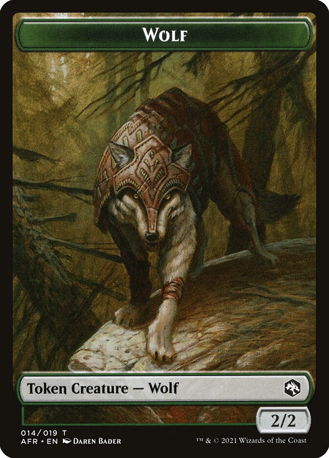 Myr (007) // Wolf Double-Sided Token [Double Masters Tokens] | Pegasus Games WI