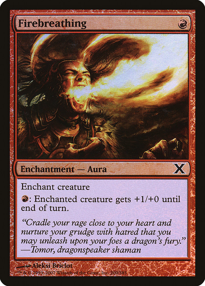 Firebreathing (Premium Foil) [Tenth Edition] | Pegasus Games WI