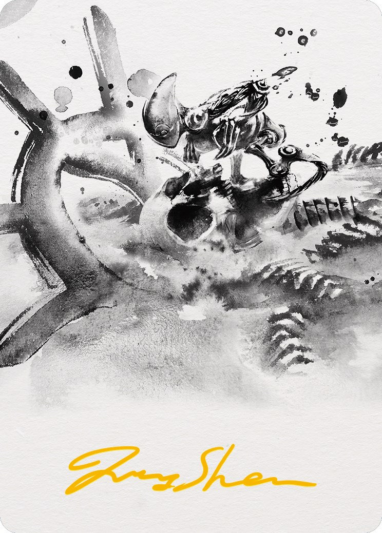 Myr Convert Art Card (Gold-Stamped Signature) [Phyrexia: All Will Be One Art Series] | Pegasus Games WI