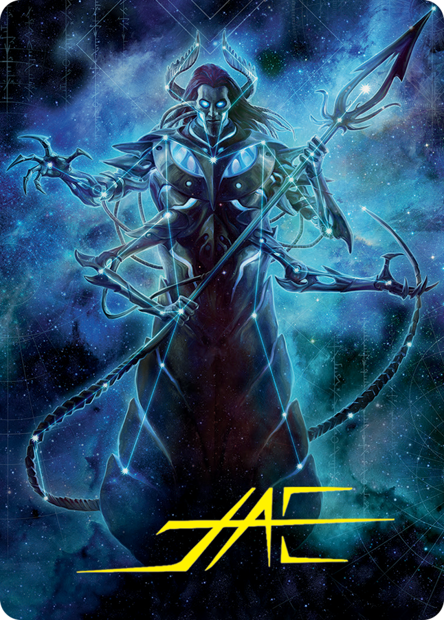 Heliod, the Warped Eclipse Art Card (Gold-Stamped Signature) [March of the Machine Art Series] | Pegasus Games WI