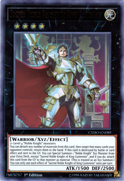 Sacred Noble Knight of King Custennin [CYHO-EN089] Ultra Rare | Pegasus Games WI