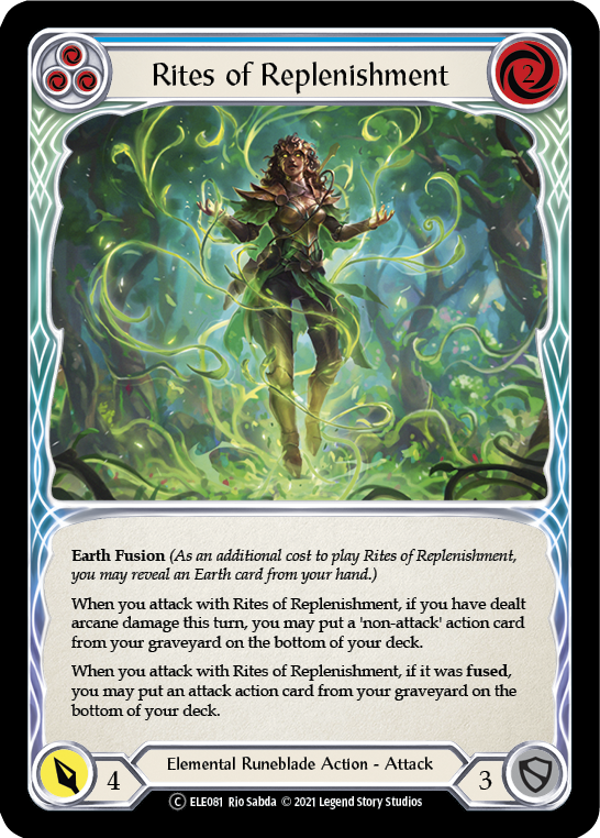 Rites of Replenishment (Blue) [U-ELE081] Unlimited Rainbow Foil | Pegasus Games WI