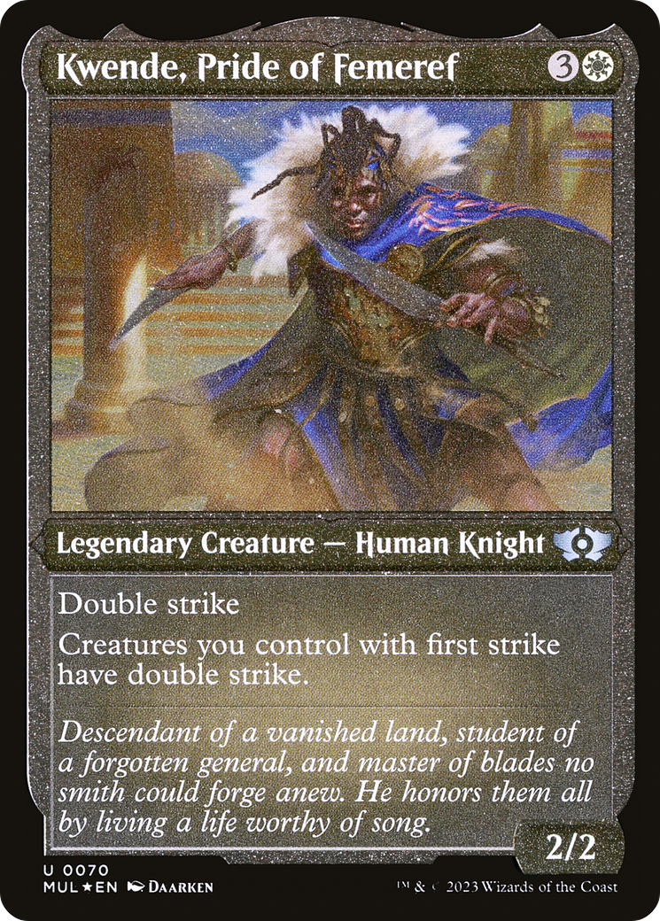Kwende, Pride of Femeref (Foil Etched) [Multiverse Legends] | Pegasus Games WI