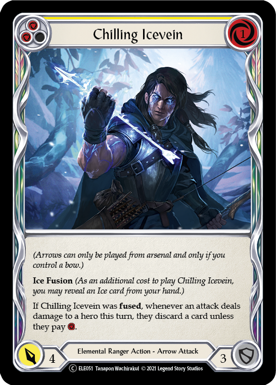 Chilling Icevein (Yellow) [U-ELE051] Unlimited Rainbow Foil | Pegasus Games WI