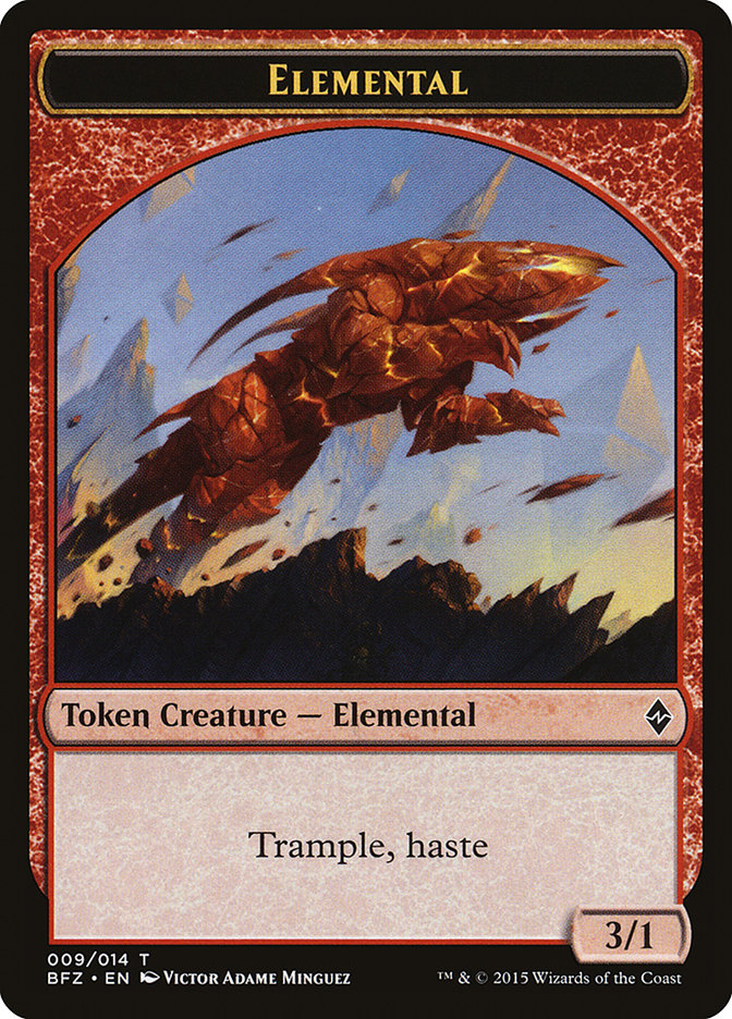 Elemental Token (009/014) [Battle for Zendikar Tokens] | Pegasus Games WI