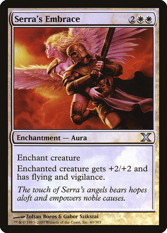 Serra's Embrace (Premium Foil) [Tenth Edition] | Pegasus Games WI