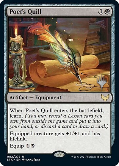 Poet's Quill (Promo Pack) [Strixhaven: School of Mages Promos] | Pegasus Games WI