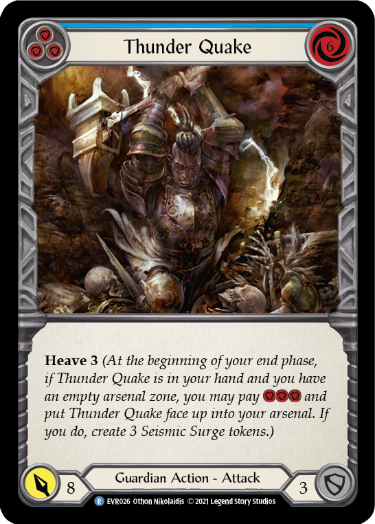 Thunder Quake (Blue) [EVR026] (Everfest)  1st Edition Rainbow Foil | Pegasus Games WI