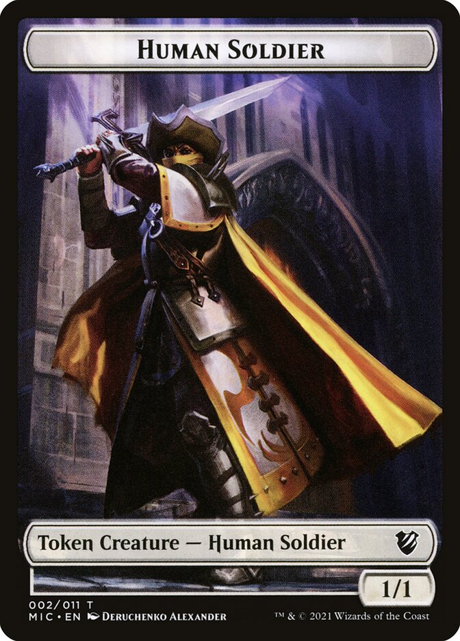Angel // Human Soldier Double-Sided Token [Double Masters Tokens] | Pegasus Games WI
