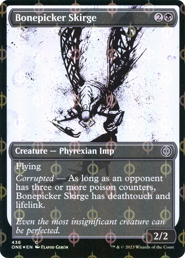 Bonepicker Skirge (Showcase Ichor Step-and-Compleat Foil) [Phyrexia: All Will Be One] | Pegasus Games WI