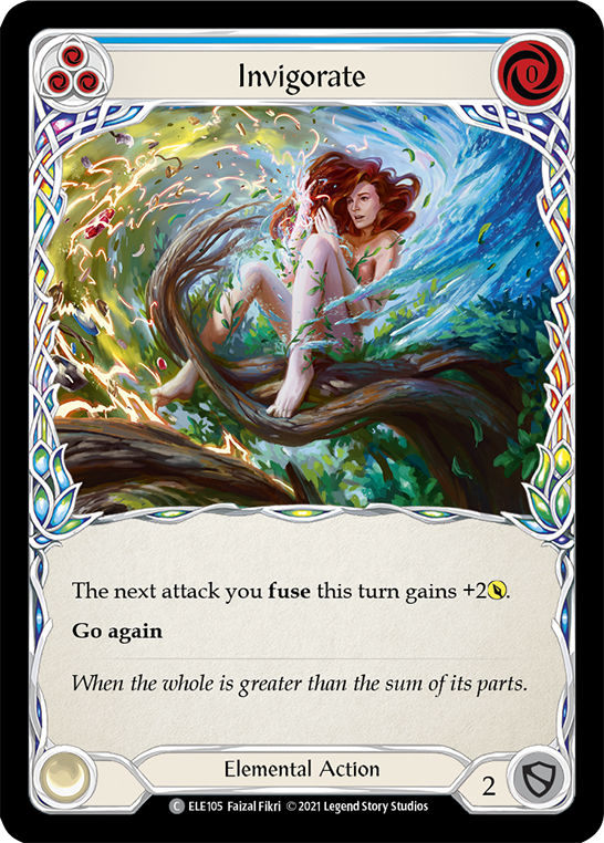 Invigorate (Blue) [ELE105] (Tales of Aria)  1st Edition Rainbow Foil | Pegasus Games WI