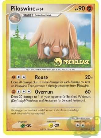 Piloswine (46/100) (Prerelease Promo) [Nintendo: Black Star Promos] | Pegasus Games WI