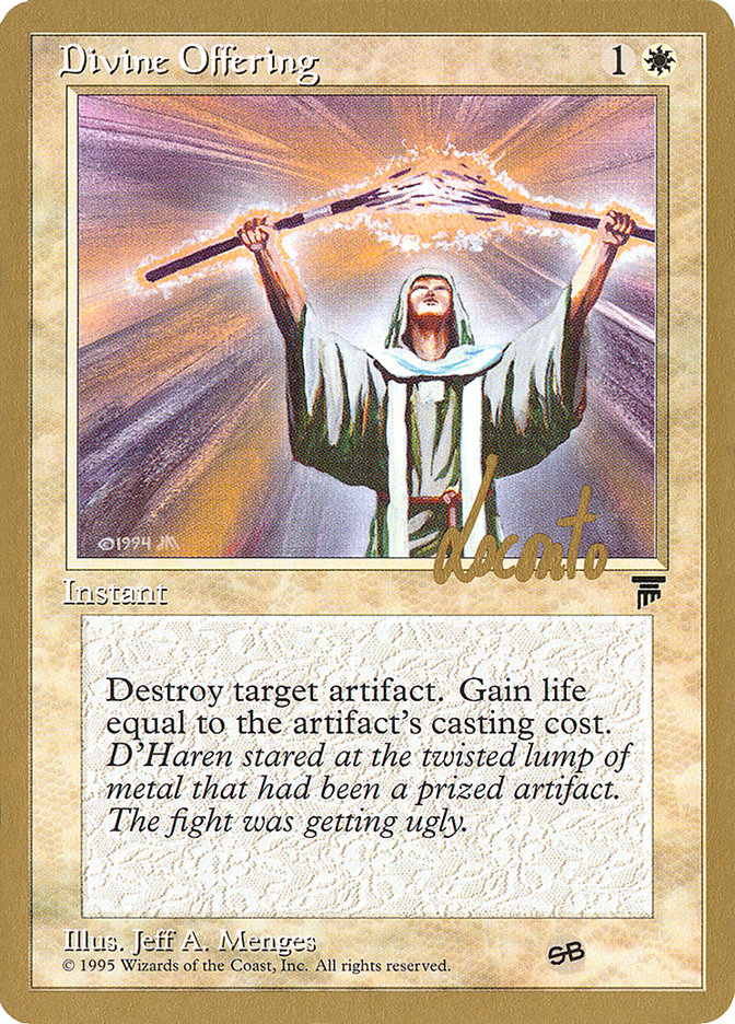 Divine Offering (Michael Loconto) (SB) [Pro Tour Collector Set] | Pegasus Games WI