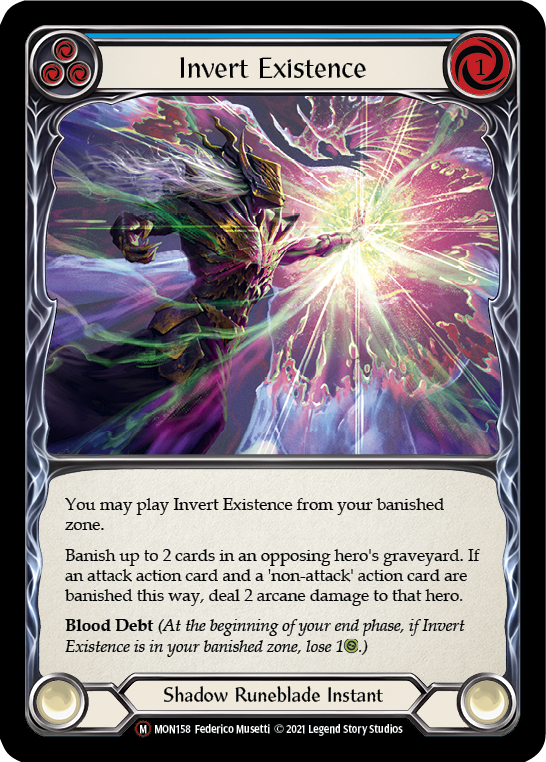 Invert Existence [U-MON158-RF] Unlimited Rainbow Foil | Pegasus Games WI