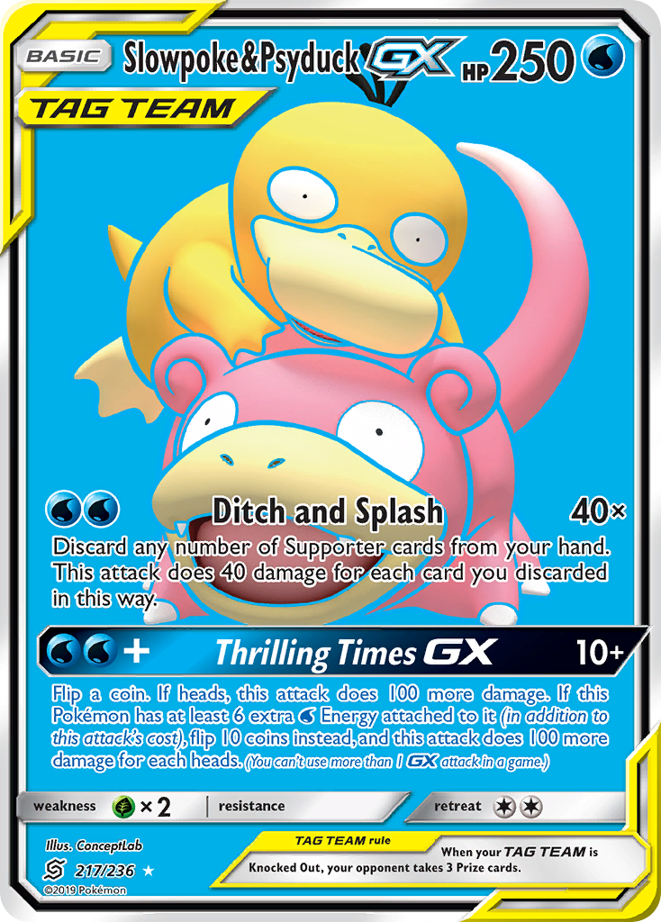 Slowpoke & Psyduck GX (217/236) [Sun & Moon: Unified Minds] | Pegasus Games WI