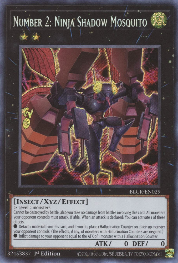 Number 2: Ninja Shadow Mosquito [BLCR-EN029] Secret Rare | Pegasus Games WI