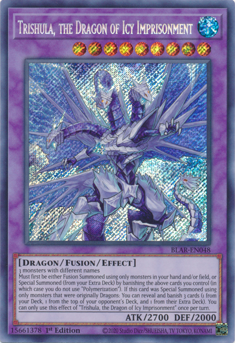 Trishula, the Dragon of Icy Imprisonment [BLAR-EN048] Secret Rare | Pegasus Games WI