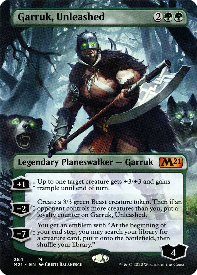 Garruk, Unleashed (Borderless) [Core Set 2021] | Pegasus Games WI