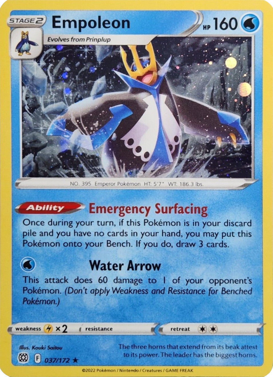 Empoleon (037/172) (Cosmos Holo) [Sword & Shield: Brilliant Stars] | Pegasus Games WI