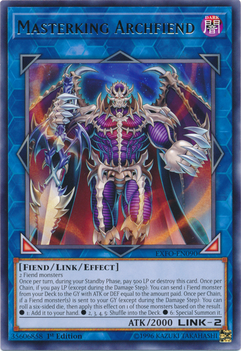 Masterking Archfiend [EXFO-EN090] Rare | Pegasus Games WI