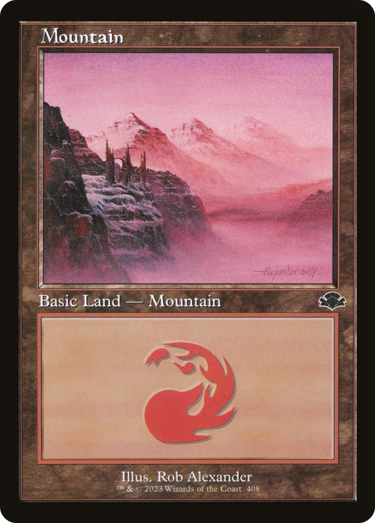 Mountain (408) (Retro) [Dominaria Remastered] | Pegasus Games WI