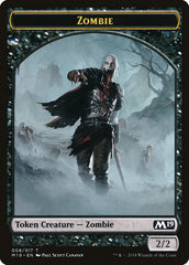 Knight // Zombie Double-Sided Token (Game Night) [Core Set 2019 Tokens] | Pegasus Games WI