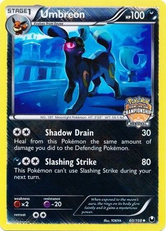 Umbreon (60/108) (Regional Championship Promo) [Black & White: Dark Explorers] | Pegasus Games WI