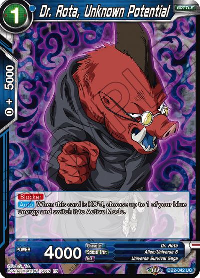 Dr. Rota, Unknown Potential (Reprint) (DB2-042) [Battle Evolution Booster] | Pegasus Games WI