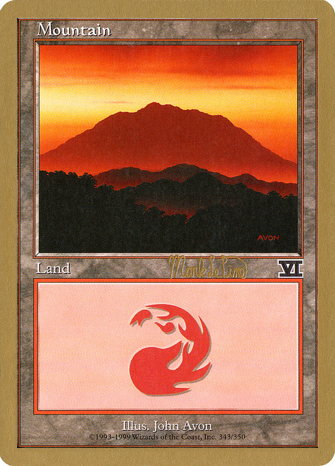 Mountain (mlp346a) (Mark Le Pine) [World Championship Decks 1999] | Pegasus Games WI