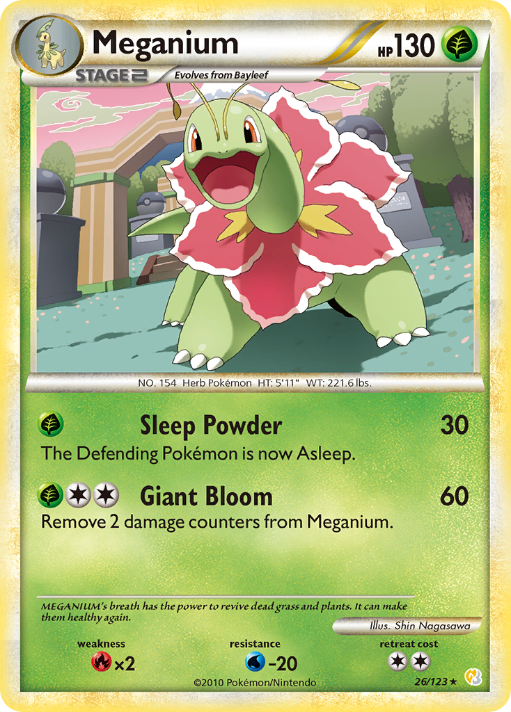 Meganium (26/123) [HeartGold & SoulSilver: Base Set] | Pegasus Games WI