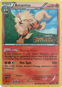 Arcanine - 12/99 (Prerelease Promo) [Black and White Promos] | Pegasus Games WI