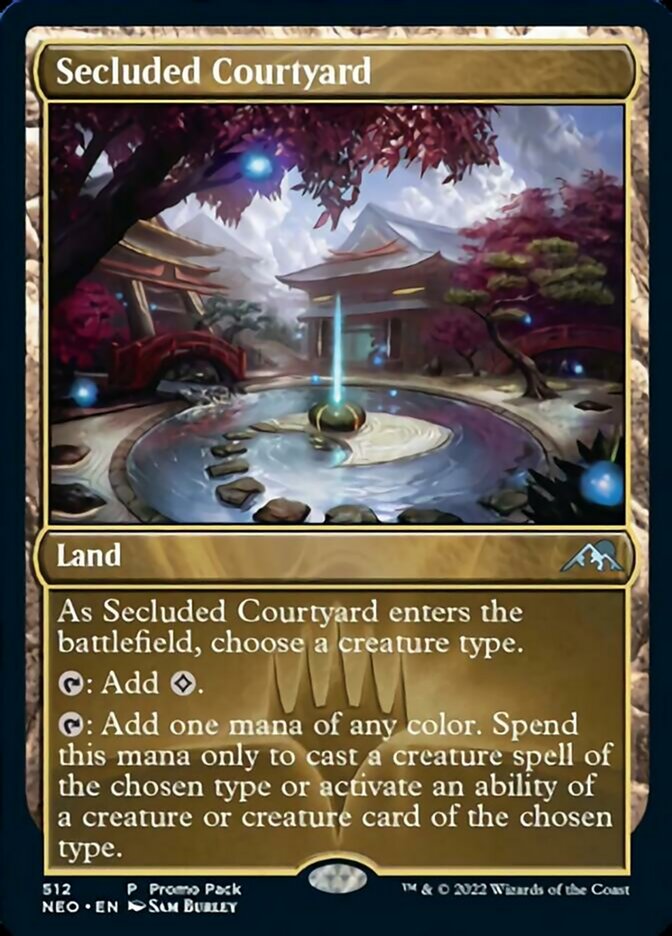 Secluded Courtyard (Promo Pack) [Kamigawa: Neon Dynasty Promos] | Pegasus Games WI