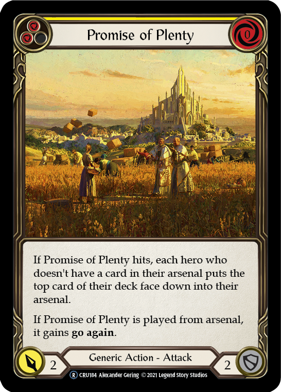 Promise of Plenty (Yellow) [CRU184] Unlimited Normal | Pegasus Games WI