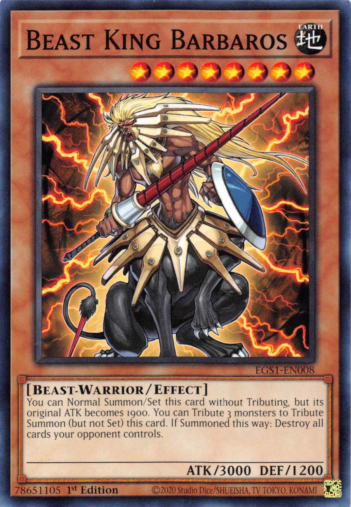 Beast King Barbaros [EGS1-EN008] Common | Pegasus Games WI