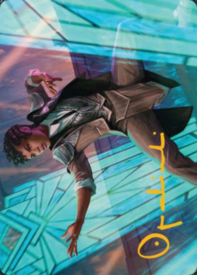 Dapper Shieldmate Art Card (Gold-Stamped Signature) [Streets of New Capenna Art Series] | Pegasus Games WI