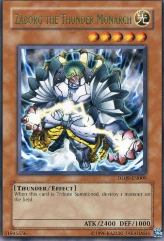 Zaborg the Thunder Monarch (Green) [DL09-EN009] Rare | Pegasus Games WI
