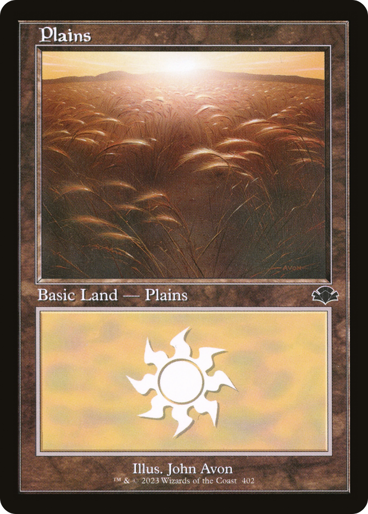 Plains (402) (Retro) [Dominaria Remastered] | Pegasus Games WI