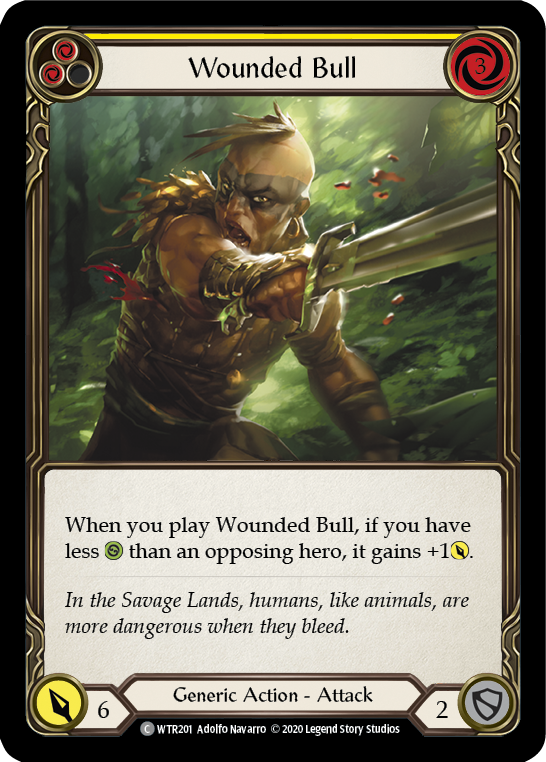 Wounded Bull (Yellow) [WTR201] Unlimited Rainbow Foil | Pegasus Games WI