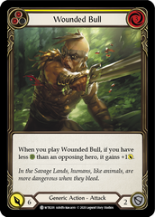 Wounded Bull (Yellow) [U-WTR201] (Welcome to Rathe Unlimited)  Unlimited Rainbow Foil | Pegasus Games WI