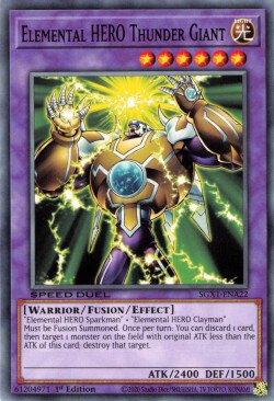 Elemental HERO Thunder Giant [SGX1-ENA22] Common | Pegasus Games WI