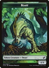 Beast (014) // Wurm Double-Sided Token [Commander 2019 Tokens] | Pegasus Games WI