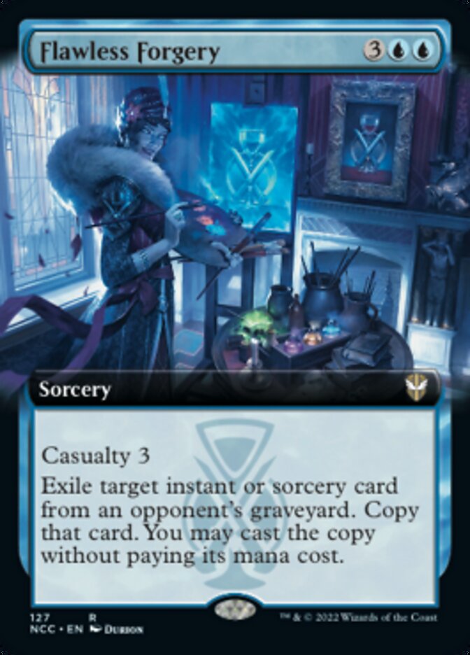 Flawless Forgery (Extended Art) [Streets of New Capenna Commander] | Pegasus Games WI