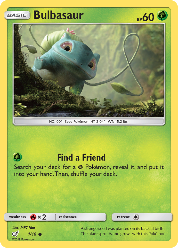 Bulbasaur (1/18) [Sun & Moon: Detective Pikachu] | Pegasus Games WI