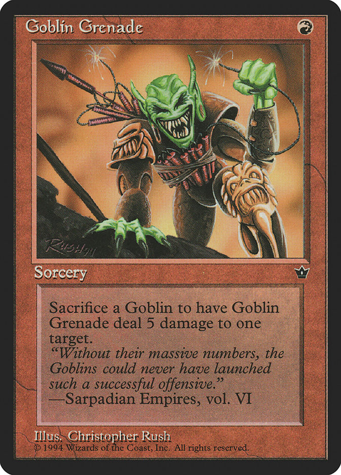 Goblin Grenade (Christopher Rush) [Fallen Empires] | Pegasus Games WI