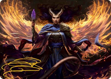 Farideh, Devil's Chosen Art Card (Gold-Stamped Signature) [Dungeons & Dragons: Adventures in the Forgotten Realms Art Series] | Pegasus Games WI