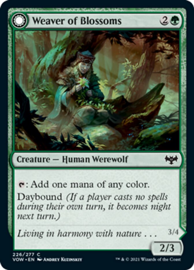 Weaver of Blossoms // Blossom-Clad Werewolf [Innistrad: Crimson Vow] | Pegasus Games WI