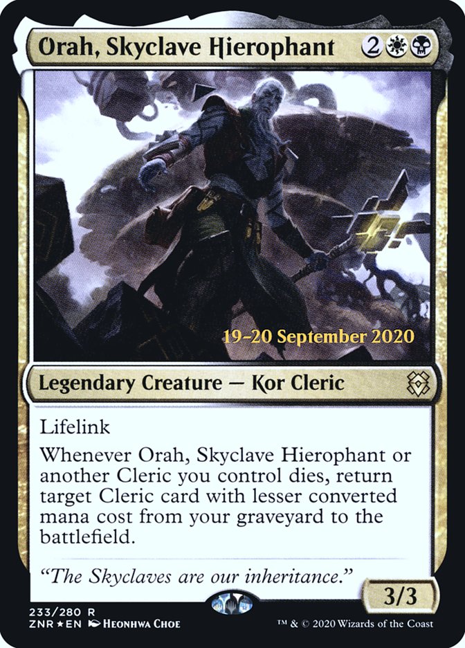 Orah, Skyclave Hierophant [Zendikar Rising Prerelease Promos] | Pegasus Games WI